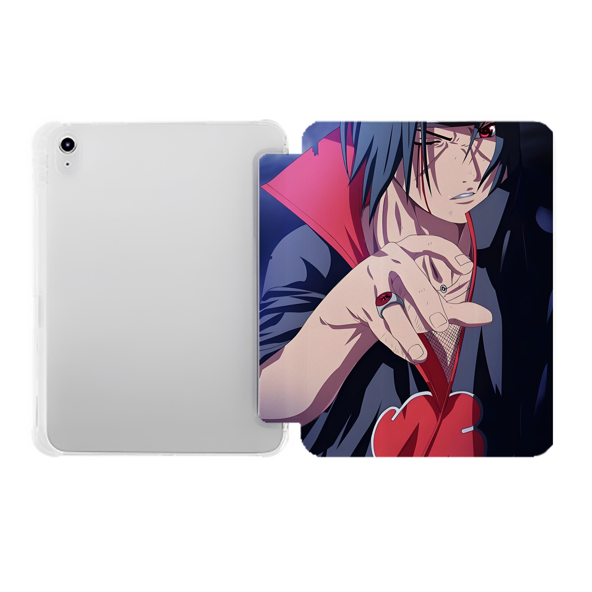 （画像用） NARUTO -ナルト- NARUTO -ナルト- 疾風伝 IPad ケース ペン収納付き 三つ折りスタンド PUレザー×シリコン 対応機種9.5/10.5/10.9インチ